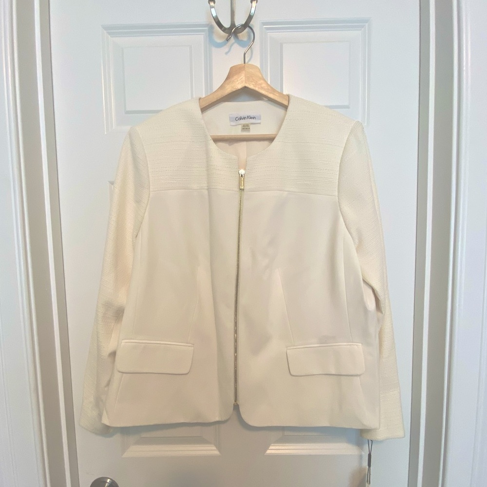 White Calvin Klein Blazer